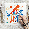 PET Hollow Out Drawing Painting Stencils DIY-WH0391-0672-7