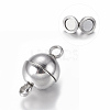 Tarnish Resistant 304 Stainless Steel Magnetic Clasps with Loops STAS-K006-5.5mm-04C-1