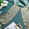 Polyester with PVC Coin Tassel Chest Body Chains for Sexy Dress AJEW-WH0481-477-4