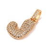 Brass Micro Pave Cubic Zirconia Pendants KK-C076-29J-G01-2