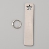 304 Stainless Steel Keychain KEYC-WH0004-35P-1