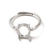 Adjustable Brass Solitaire Ring Settings KK-C022-02P-2