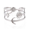 304 Stainless Steel Cuff Rings Components X-STAS-N113-03P-2