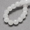 Natural White Jade Bead Strands G-R166-8mm-03-2