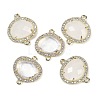 Natural Quartz Crystal Faceted Oval Links G-B126-01G-08-1