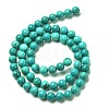 Natural Magnesite Round Beads Strands TURQ-G148-03-6mm-8
