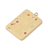 304 Stainless Steel Rhinestones Pendants STAS-D306-01G-F-2