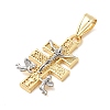 Caravaca Cross Charms Brass Pendants KK-H529-26GP-2