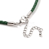Braided Round Imitation Leather Bracelets Making BJEW-H610-01P-16-2