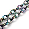 Handmade AB Color Plated Acrylic Twisted Chains & Cable Chains AJEW-JB00978-3