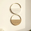 Bohemian Double Round Handmade Macrame Cotton and Wood Wall Decoration PW-WG29531-02-1