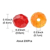 200Pcs Faceted Rondelle Transparent Glass Beads GLAA-YW0001-83-3