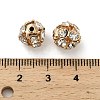 10mm Brass Rhinestone Beads X1-KK-S519-01C-01G-3