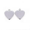 Tarnish Resistant 304 Stainless Steel Pendant Cabochon Settings X-STAS-P210-10P-02-2