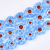 Handmade Millefiori Lampwork Beads Strands X-LAMP-S191-19A-04-1