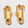 Brass Lobster Claw Clasps X-KK-KK802-G-NR-2