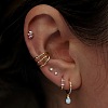 925 Sterling Silver Triple Rings Hoop Earrings for Women IG8200-1-4