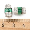 925 Sterling Silver Micro Pave Cubic Zirconia Screw Clasps STER-U001-03B-P-3