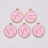 Alloy Enamel Pendants X-ENAM-S124-01B-09E-2