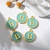 Golden Plated Alloy Enamel Charms X-ENAM-S118-05B-5