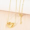 Brass Couple Heart Pendant Necklaces KK-CBA4547-07G-2