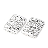 Plating Printed Acrylic Beads AC-CBA655C-06-2
