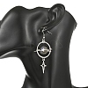 4 Pairs 4 Styles Natural Gemstone & Alloy Pendant Dangle Earrings EJEW-TA00818-3