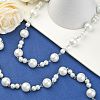 Handmade Round Glass Pearl Beads Chains for Necklaces Bracelets Making AJEW-JB00055-01-6