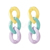 Colorful Dainty Curb Chain Trendy Acrylic Stud Earrings for Girl Women EJEW-JE04608-2