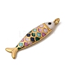304 Stainless Steel Enamel Pendants STAS-B128-52G-06-2