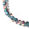 Transparent Electroplated Glass Beads Strands X-GLAA-G097-04C-3