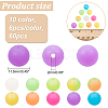 SUPERFINDINGS 60Pcs 10 Colors Luminous Silicone Beads SIL-FH0001-02-6