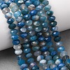 Natural Banded Agate/Striped Agate Beads Strands G-E605-A02-02B-1