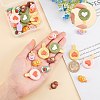 SUNNYCLUE 32Pcs 8 Style Opaque Resin Cabochons CRES-SC0002-15-3