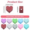 100Pcs 10 Colors Heart Food Grade Silicone Beads SIL-PA0001-09A-2