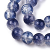 Transparent Crackle Baking Paint Glass Beads Strands X-DGLA-T003-01C-02-3
