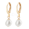 ANATTASOUL 1 Pair Natural Pearl Dangle Leverback Earrings EJEW-AN0004-01-1