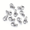 Non-Tarnish 304 Stainless Steel Lobster Claw Clasps X-STAS-F182-01P-E-2