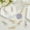 18Pcs 3 Style Alloy Keychain Clasps KEYC-SP0001-49C-3