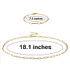 Brass Paperclip Chains Necklaces & Bracelets Sets sgSJEW-PH01378-03-2