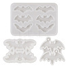  3Pcs 3 Styles DIY Bat Pendants Silhouette Silicone Molds DIY-TA0005-27-2
