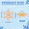 6Pcs 1-Hole Brass Micro Pave Clear Cubic Zirconia Shank Buttons BUTT-FG0001-35G-2