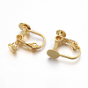 Brass Clip-on Earring Settings X-KK-K225-14-G-2