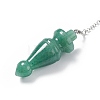 Mixed Natural & Synthetic Gemstone Pointed Dowsing Pendulums AJEW-B020-03P-4