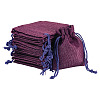 20Pcs Rectangle Polyester Imitation Burlap Packing Pouches Drawstring Bags ABAG-TA0002-02-2