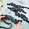Nylon Embroidery Lace Anklet with Toe Ring AJEW-WH0314-284A-3