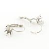 304 Stainless Steel Leverback Earring Findings STAS-R086-02-2