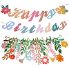 2 Bags 2 Styles Flower & Letter Paper Hanging Banner AJEW-UN0003-37-1