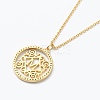 Brass Micro Pave Clear Cubic Zirconia Pendant Necklaces NJEW-J059-01M-3