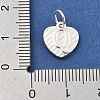925 Sterling Silver Heart with Capital Letter Charms STER-S009-13Q-S-3